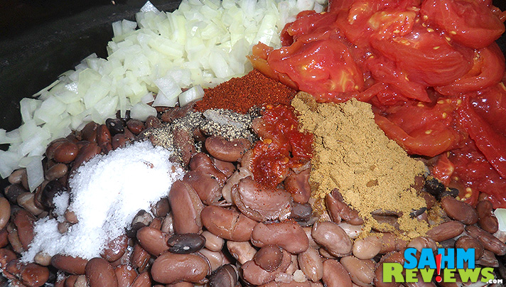 Meatless Chili - Ingredients in Pot