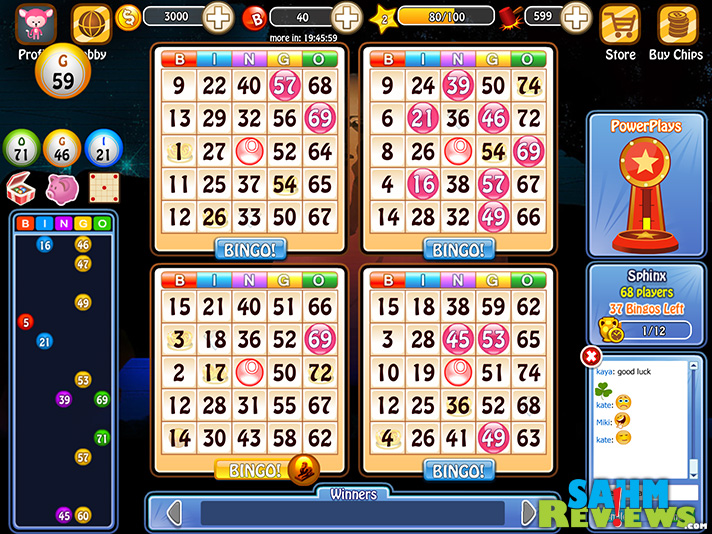 Bingo Bash - Four Cards - SahmReviews.com