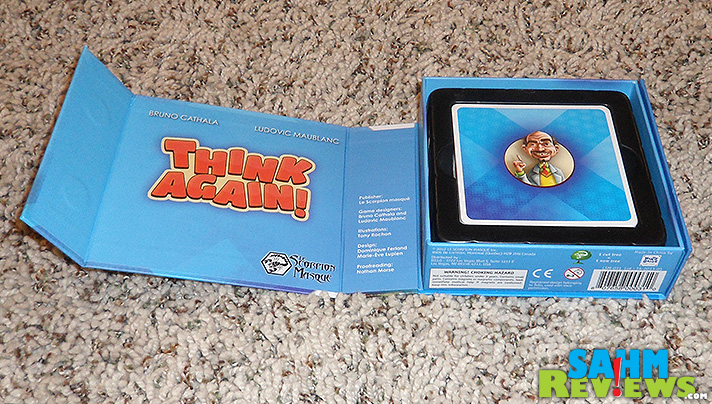 Check out Think Again! by iello Games. A trivia game where the wrong answer is right half of the time! - SahmReviews.com