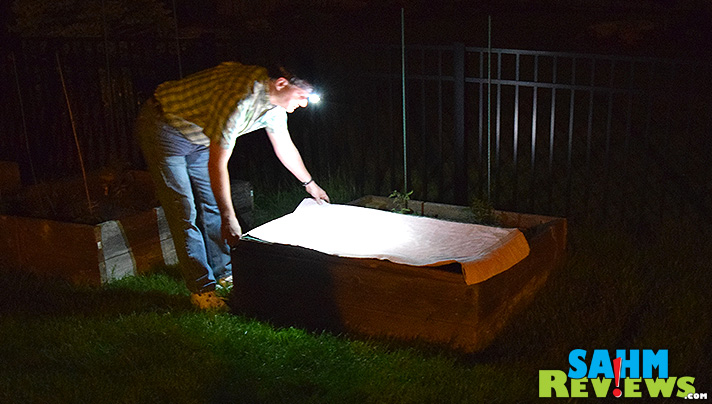 When we had a mid-May freeze, our only option was to cover the vegetables in the garden. But in the middle of the night it is pitch black. See how we handled it with a headlight from Northbound Train. - SahmReviews.com