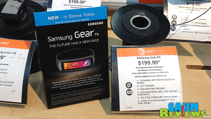 The new Samsung Gear Fit is available today at Walmart! SahmReviews.com shares some details on this new wearable tech. #CollectiveBias