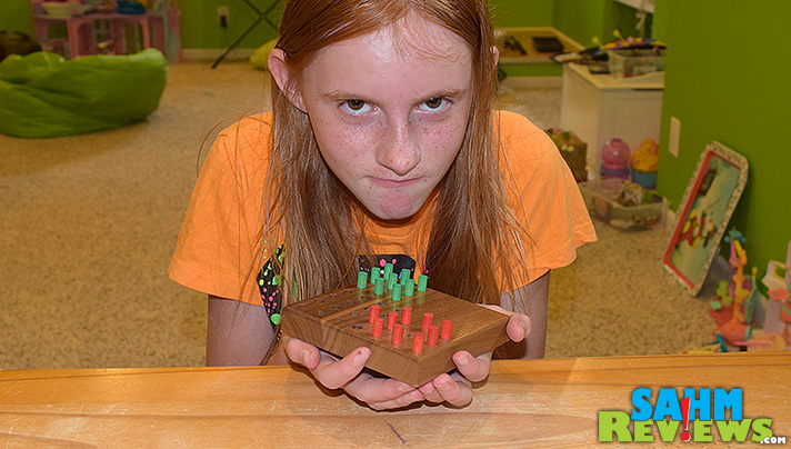 Like a 2-player version of Chinese Checkers, the Turn About Peg Puzzle is a quick 2-person game. - SahmReviews.com