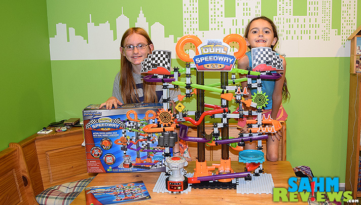 Techno Gears Marble Mania Dual Speedway is a marble racing game built for two that is as much fun building as it is racing! - SahmReviews.com