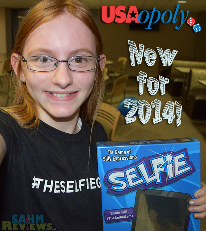 Take a selfie, show it to your opponents, pick your favorite and collect the win! Selfie from USAopoly turns the camera fad into a party game for all ages! - SahmReviews.com
