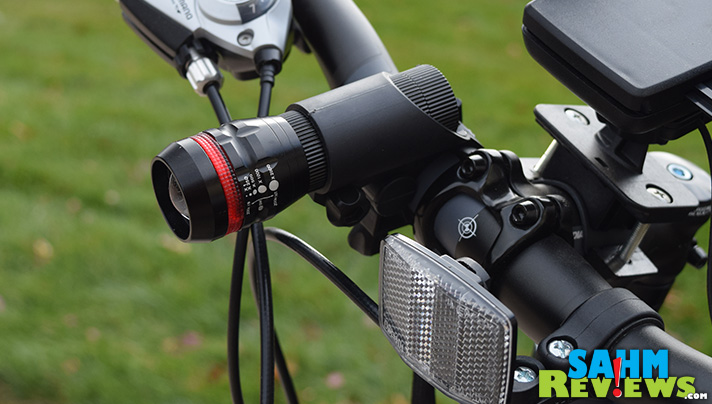 Good lighting is always a must, whether riding in the day or at night. This bike light from Divine LED will light your way! - SahmReviews.com