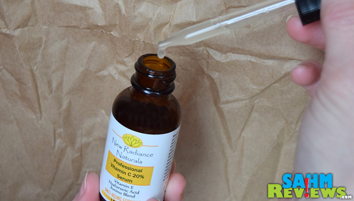 Dispensing New Radiance Naturals is easy with the eye dropper that's built into the lid. - SahmReviews.com