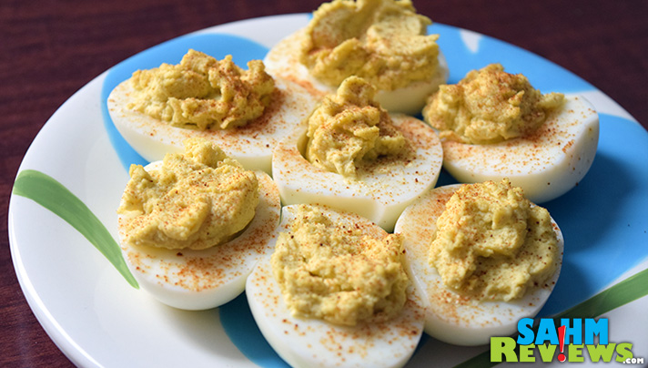 Being self-proclaimed honey-connoisseurs, we were anxious to try out Golden Blossom Honey's regular and organic products in our Honey-Infused Deviled Eggs. - SahmReviews.com