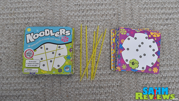 This week's Thrift Treasure is another single-player puzzle challenge using sticks and cards. Noodlers from MindWare wasn't for me, but it may be for you! - SahmReviews.com
