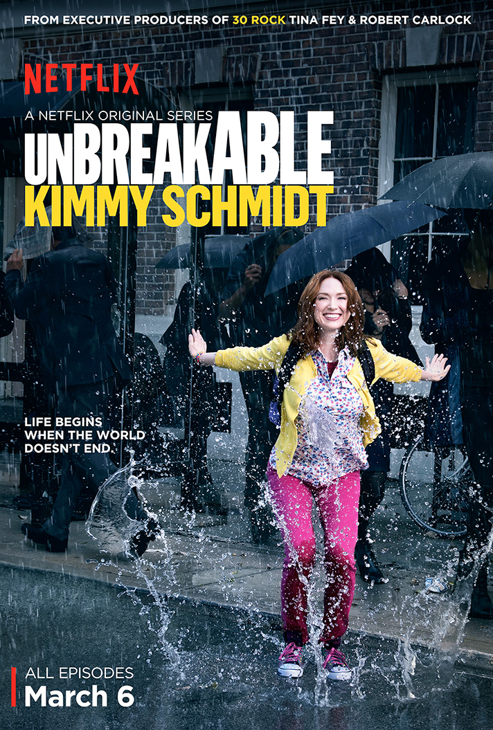 Netflix original "Unbreakable Kimmy Schmidt" by creators Tina Fey and Robert Carlock. - SahmReviews.com #StreamTeam