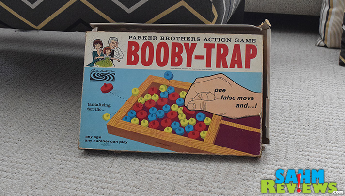 This week's Thrift Treasure is another childhood classic that is still being offered today. Booby-Trap from Ideal should keep you from acting too fast! - SahmReviews.com