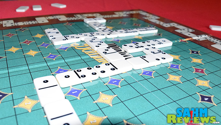 Mix Dominoes and Scrabble and you get Double Double Dominoes from Calliope Games. You've never played Dominoes like this! - SahmReviews.com