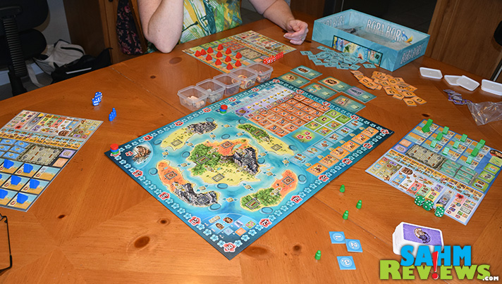 Almost as good as visiting the real thing! We take a look at Bora Bora by Ravensburger and finds out why Stephan Feld is still our favorite designer. - SahmReviews.com