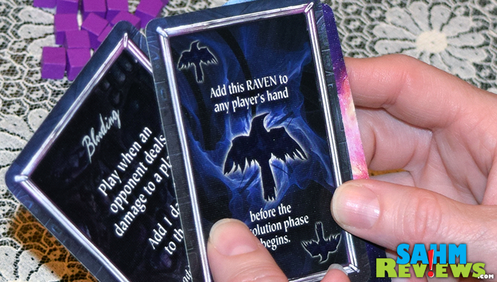If you like Hearts and Poker, you will love playing Nevermore by Smirk & Dagger Games. It takes the best of both and combines them into one 45 minute game! - SahmReviews.com