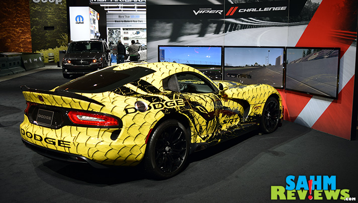Hitting the road in a Dodge SRT Viper simulator is one of 7 reasons to attend Chicago Auto Show. - SahmReviews.com #CAS16