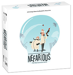 Scratch that mad scientist itch with Nefarious by USAopoly. Create your own WMD and employ industrial spies without worrying about hurting anyone! - SahmReviews.com