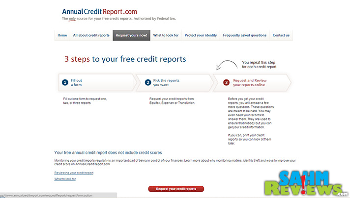 Be prepared to answer some detailed questions to get your free credit report. - SahmReviews.com