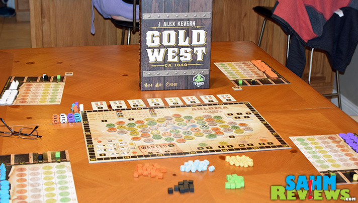 Ever wanted to try a board game other than Monopoly? Gold West by Tasty Minstrel Games is a perfect hobby game for first-timers! - SahmReviews.com