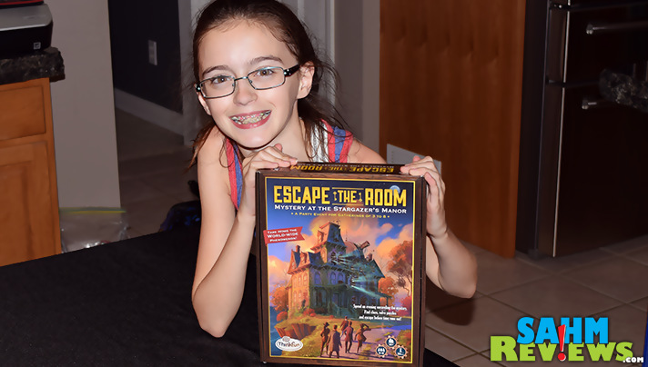 Need a family (and budget) friendly version of an escape room? ThinkFun's Escape the Room: Mystery at the Stargazer's Manor brings the hot trend home! - SahmReviews.com