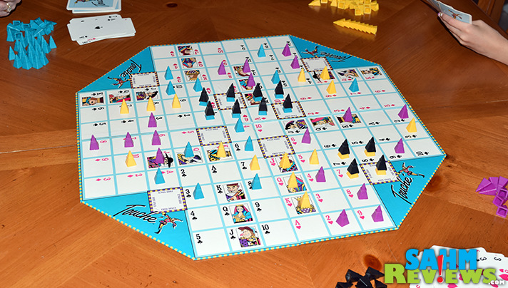 Touché is a mix of Sequence and Tic-Tac-Toe. Find out why we were excited to add this abstract game by Cadaco to our collection! - SahmReviews.com