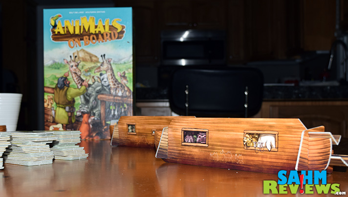 Animals on Board by Stronghold Games comes with 3D arks to hold your animals. - SahmReviews.com