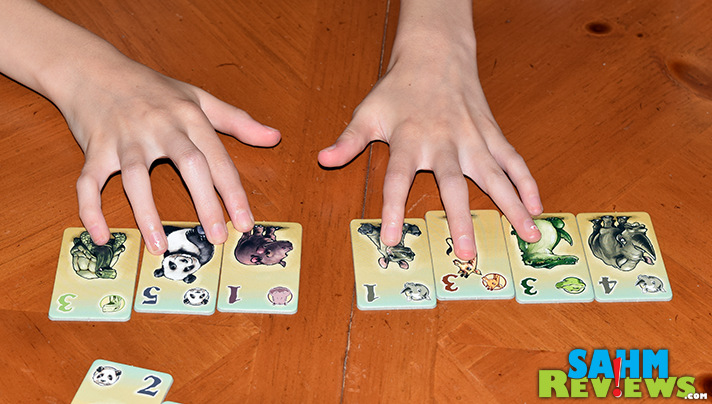 In Animals on Board by Stronghold Games, you can't feed all the animals so you have to split them into smaller groups. - SahmReviews.com