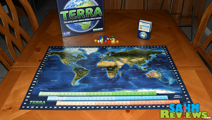 There's a new type of trivia game where you don't actually have to know the right answer to win! Check out Terra and America by Bezier Games! - SahmReviews.com