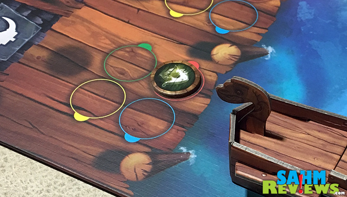 Vikings on Board from Blue Orange Games has players vying to take control of the ships and the supplies before they set sail. - SahmReviews.com