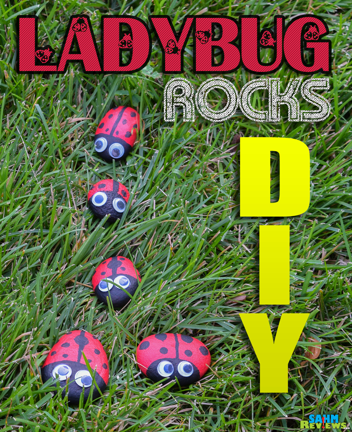 DIY Pet Rock Craft Ladybugs tutorial. Easy, kid-friendly! - SahmReviews.com