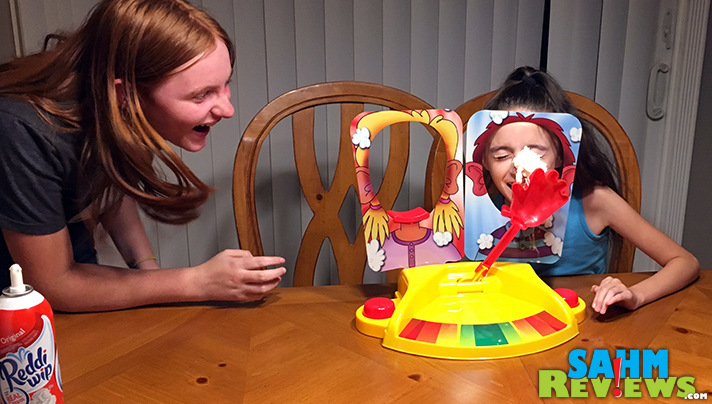 No shortage of sweet laughter playing or watching Pie Face Showdown. - SahmReviews.com