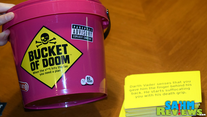 Bucket of Doom by Big Potato Games is an adult party game that encourages creativity and improvisational thinking. - SahmReviews.com