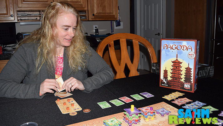 We're on a 2-player game kick at the moment and our latest is Pagoda by Alderac Entertainment Group. Come build a pagoda with us! - SahmReviews.com
