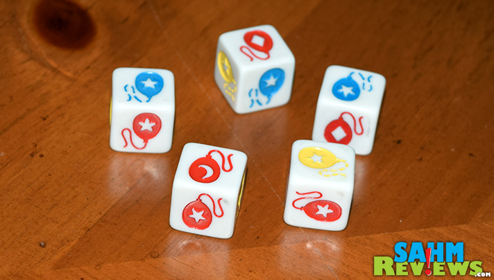 First it was Martian Dice. Now Tasty Minstrel Games has issued Balloon Pop. Will it replace the former as our favorite push-your-luck game? - SahmReviews.com