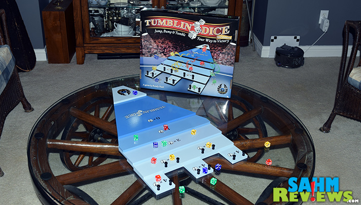Tumblin' Dice by Eagle-Gryphon Games takes curling to another level. Literally. Add dice and a 3-D playing area and you've got an instant classic! - SahmReviews.com