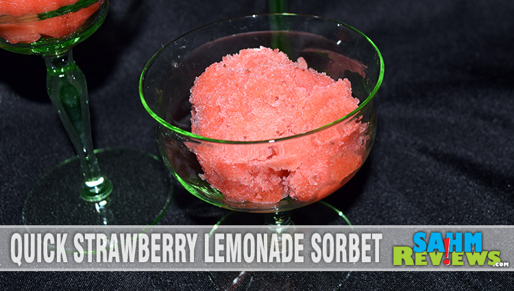 Making Strawberry lemonade sorbet is easy with the right kitchen tools! - SahmReviews.com