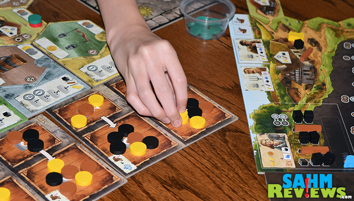 Haspelknecht is the first in a 3-part series of games that gets more complex with each issue. Read more to see how Capstone Games is implementing this idea! - SahmReviews.com