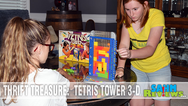 A flashback to the 80's! Tetris Tower 3-D takes the classic video game to the table and makes it for two player! It's this week's Thrift Treasure! - SahmReviews.com