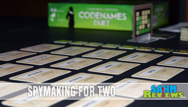 What do you do when you want to play Codenames, the successful party game, but only have two players? Grab a copy of the new Codenames Duet! - SahmReviews.com