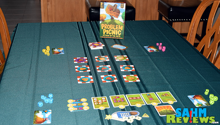 Making kids games that are fun for adults is the goal of Kids Table Board Gaming with Food Fighters and Problem Picnic Attack of the Ants card games. - SahmReviews.com