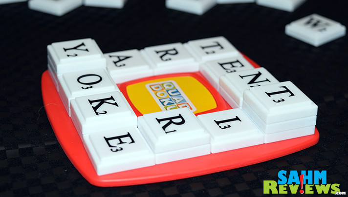 It's a different take on Scrabble and limits you to 4-letter words. Check out this copy of Quad*doku that we found at our local Goodwill! - SahmReviews.com