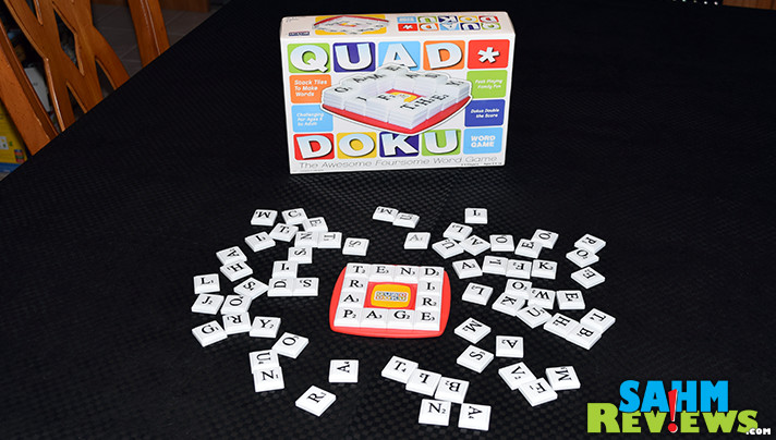It's a different take on Scrabble and limits you to 4-letter words. Check out this copy of Quad*doku that we found at our local Goodwill! - SahmReviews.com