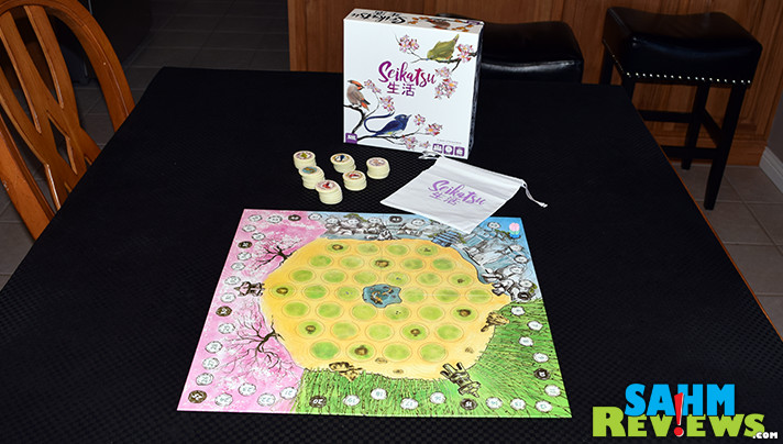 The beautiful artwork in Seikatsu from IDW Games is a perfect compliment to the serene theme. - SahmReviews.com