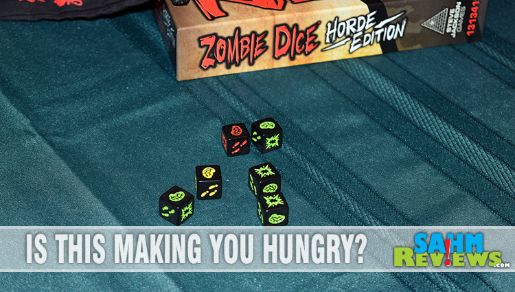 One of the very first push-your-luck dice games, Zombie Dice, has a new issue! Get the base with all the expansions in one box! - SahmReviews.com