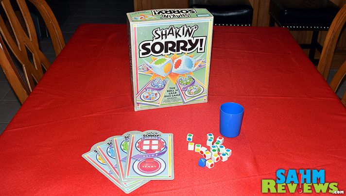 This isn't the Sorry! you had as a child. It's 100% dice rolling and plays a lot quicker than the classic. Find out more about Shakin' Sorry at SahmReviews.com!