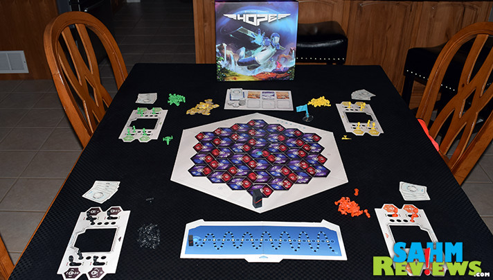 You may have to wait a little extra to get this game shipped from Europe, but HOPE by Morning is well worth it! If you love cooperative games, this one should be your space-based selection! - SahmReviews.com