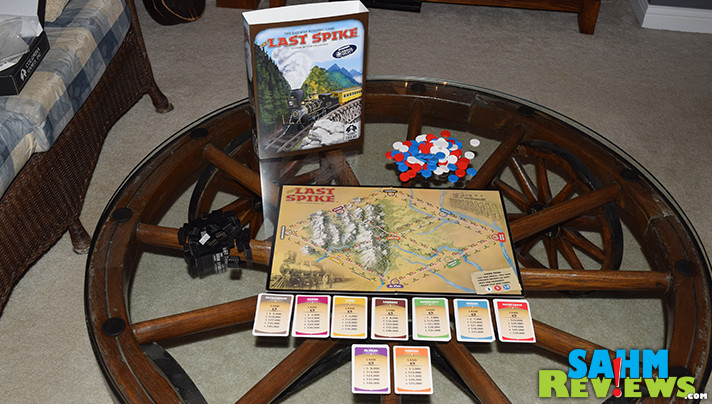 It won't take all afternoon to get a game of The Last Spike in - unusual for railroad-themed games. Read more to find out if it belongs in your collection! - SahmReviews.com