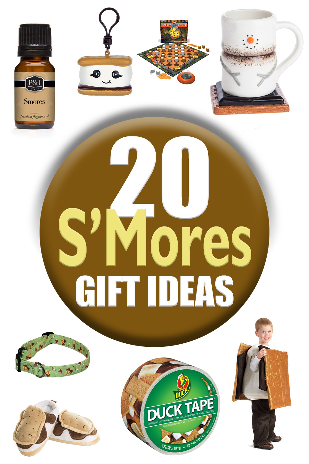 Show your love for S'Mores without excess calories with a variety of s'more themed merchandise including clothing, games, candles, decorations and more! - SahmReviews.com