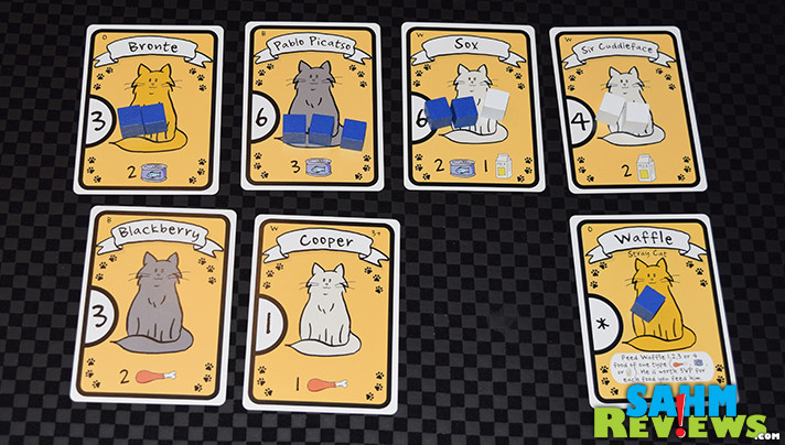 Cat ownership isn't a prerequisite to enjoy AEG's new card game, Cat Lady. Plus, it is much easier than having to deal with fur balls all the time! - SahmReviews.com