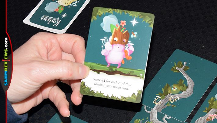In Kodama by Indie Boards and Cards, you get to raise your own tree while keeping the tree spirits happy! Find out more about this wonderful card game! - SahmReviews.com