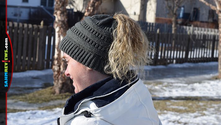 Put your hair up for this winter fashion trend with a ponytail beanie cap! - SahmReviews.com