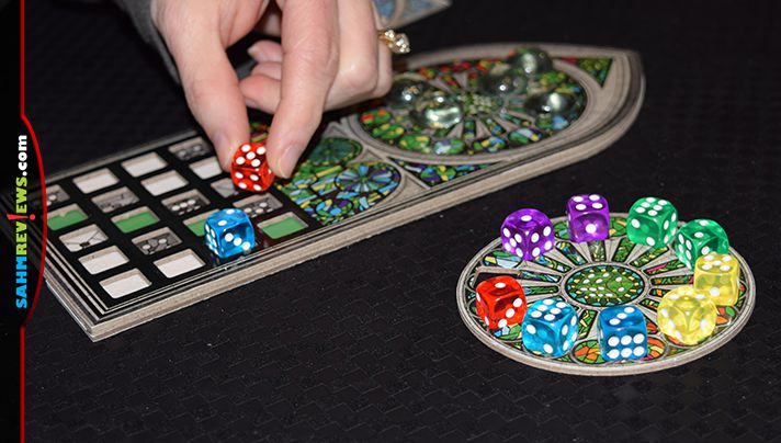 The end results are as enjoyable as the game play in Sagrada dice game from Floodgate Games. - SahmReviews.com